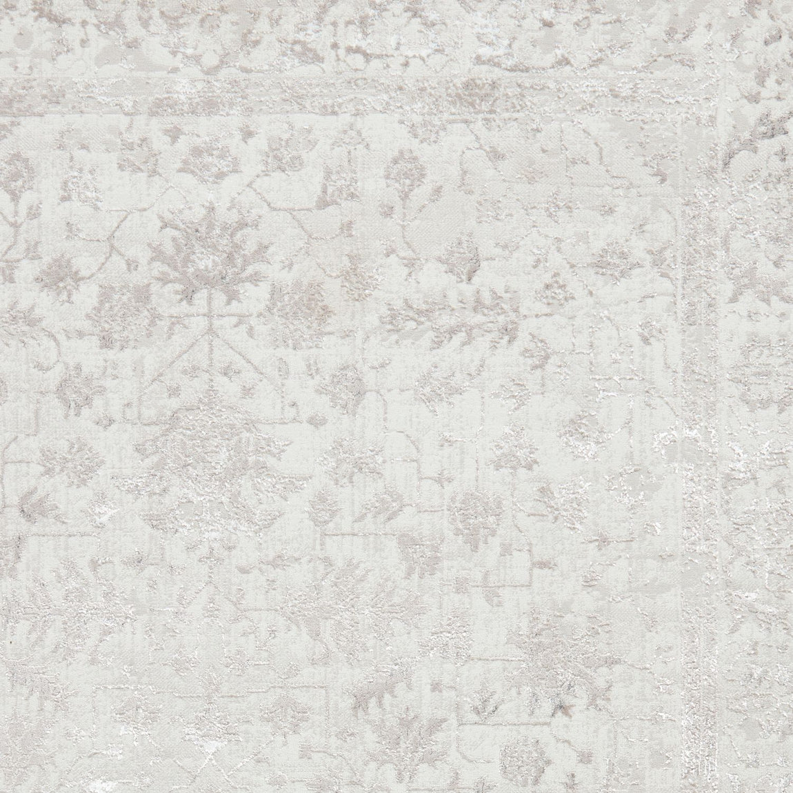 Creation 50112 Metallic Effect Yarn Rug Grey Silver
