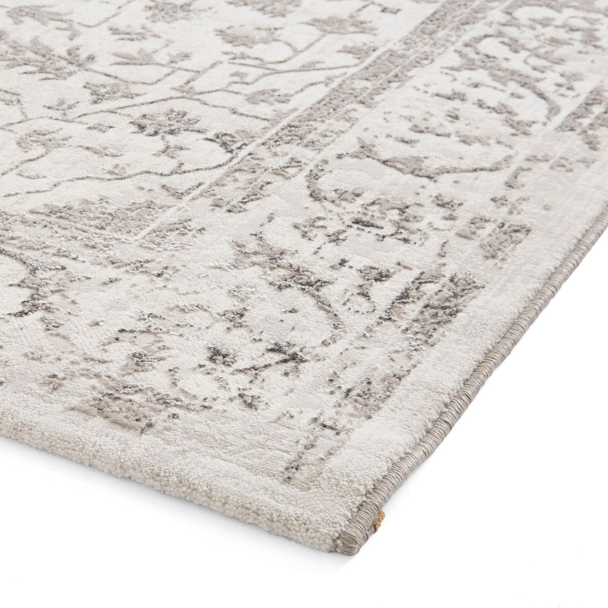 Creation 50112 Metallic Effect Yarn Rug Grey Silver