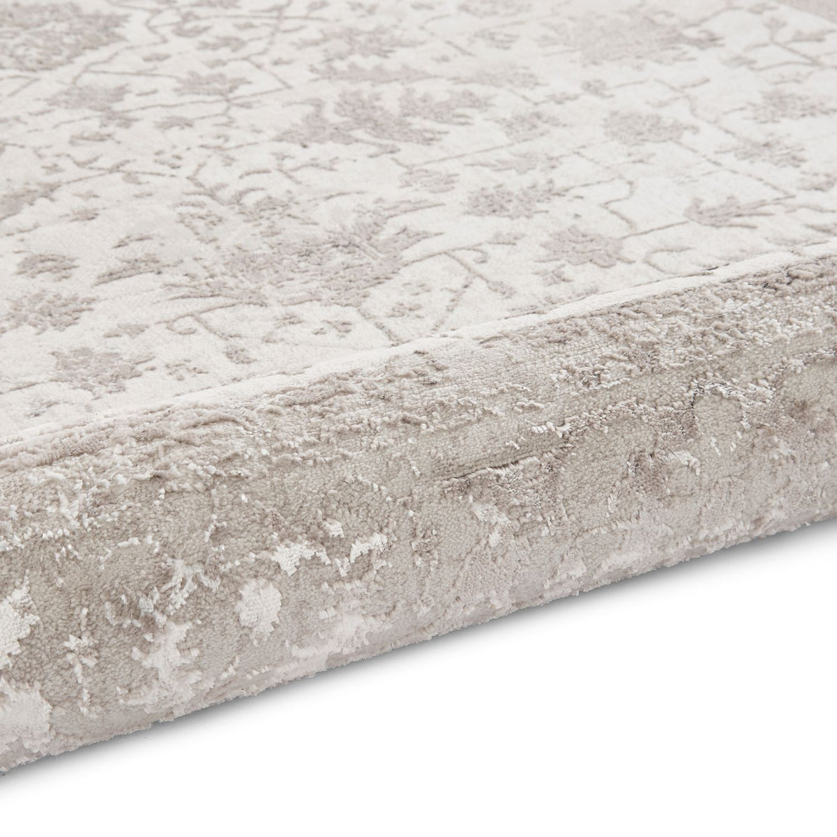 Creation 50112 Metallic Effect Yarn Rug Grey Silver