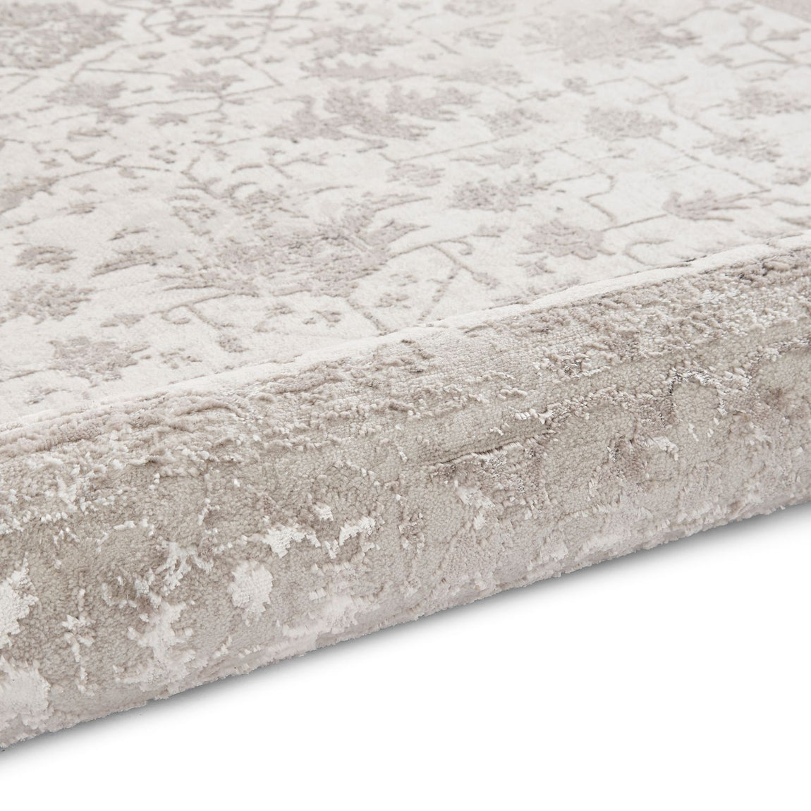 Creation 50112 Metallic Effect Yarn Rug Grey Silver