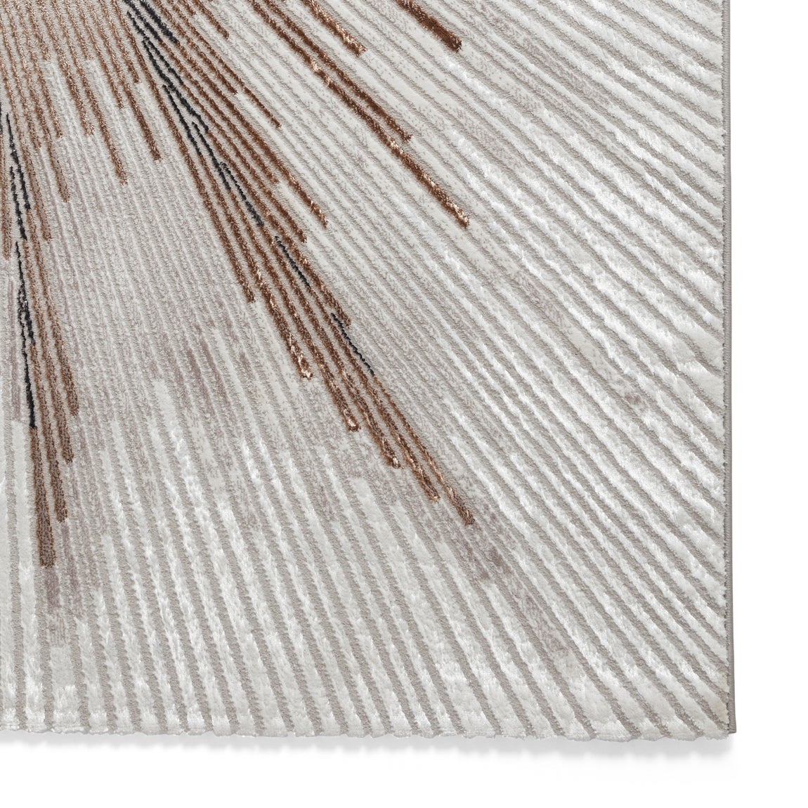 Creation 50156 Metallic Effect Yarn Rug Bronze beige