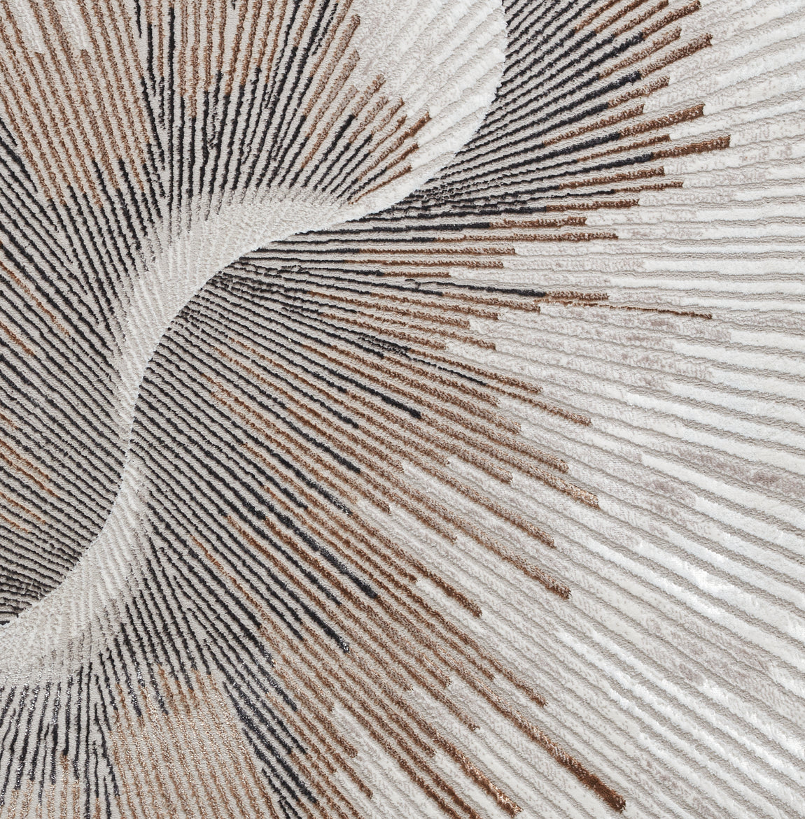 Creation 50156 Metallic Effect Yarn Rug Bronze beige