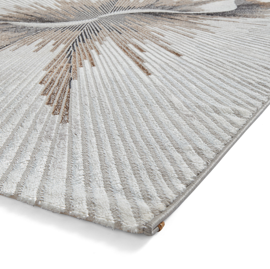 Creation 50156 Metallic Effect Yarn Rug Bronze beige