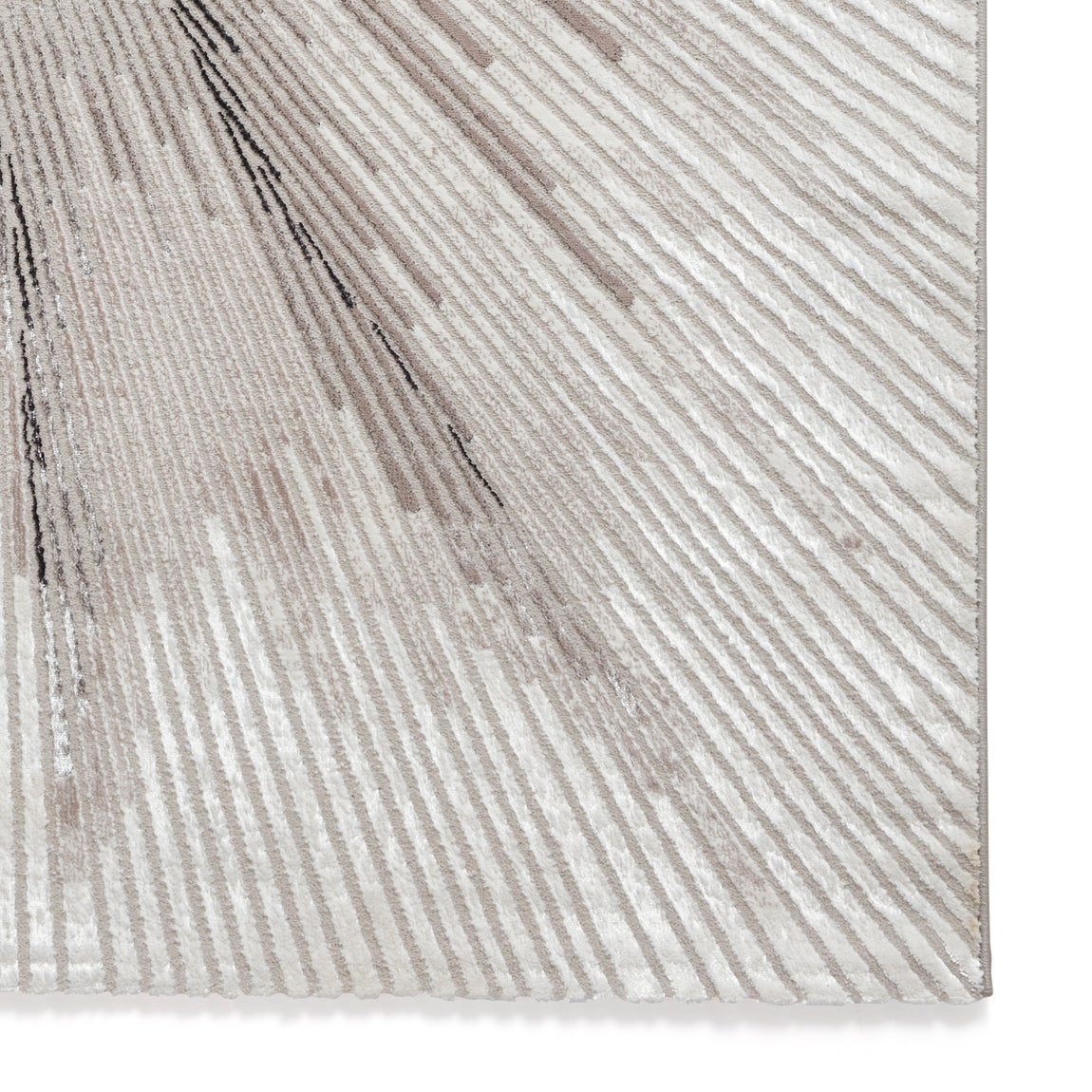 Creation 50156 Metallic Effect Yarn Rug Silver Beige