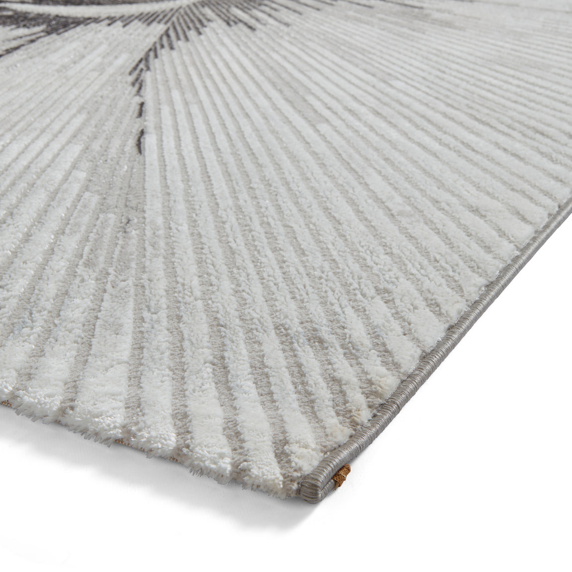 Creation 50156 Metallic Effect Yarn Rug Silver Beige