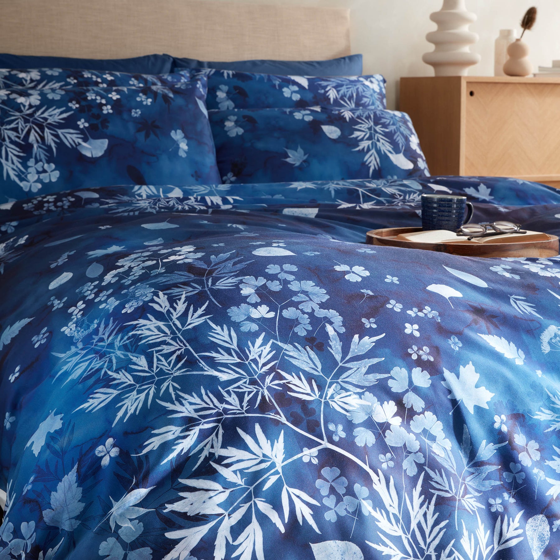 Clarissa Hulse Cyanotype Duvet Cover Bedding Set Ink Blue