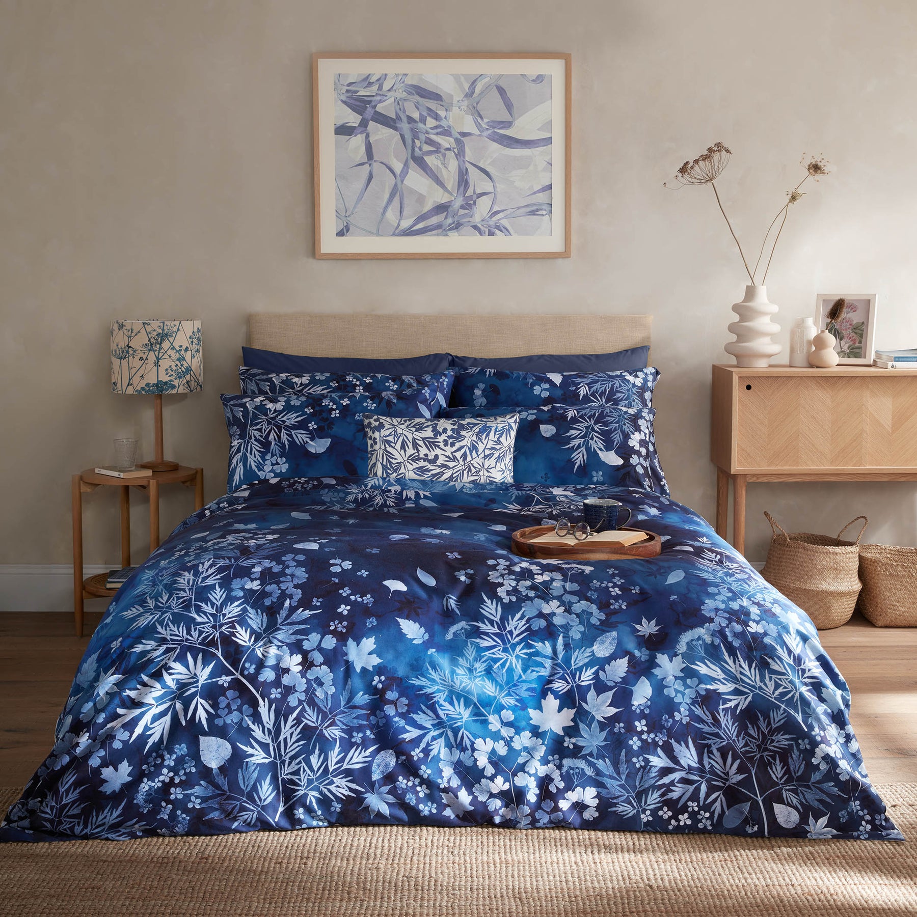Clarissa Hulse Cyanotype Duvet Cover Bedding Set Ink Blue