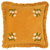 Daisy Frill Embroidered Filled Cushion 45cm x 45cm Gold