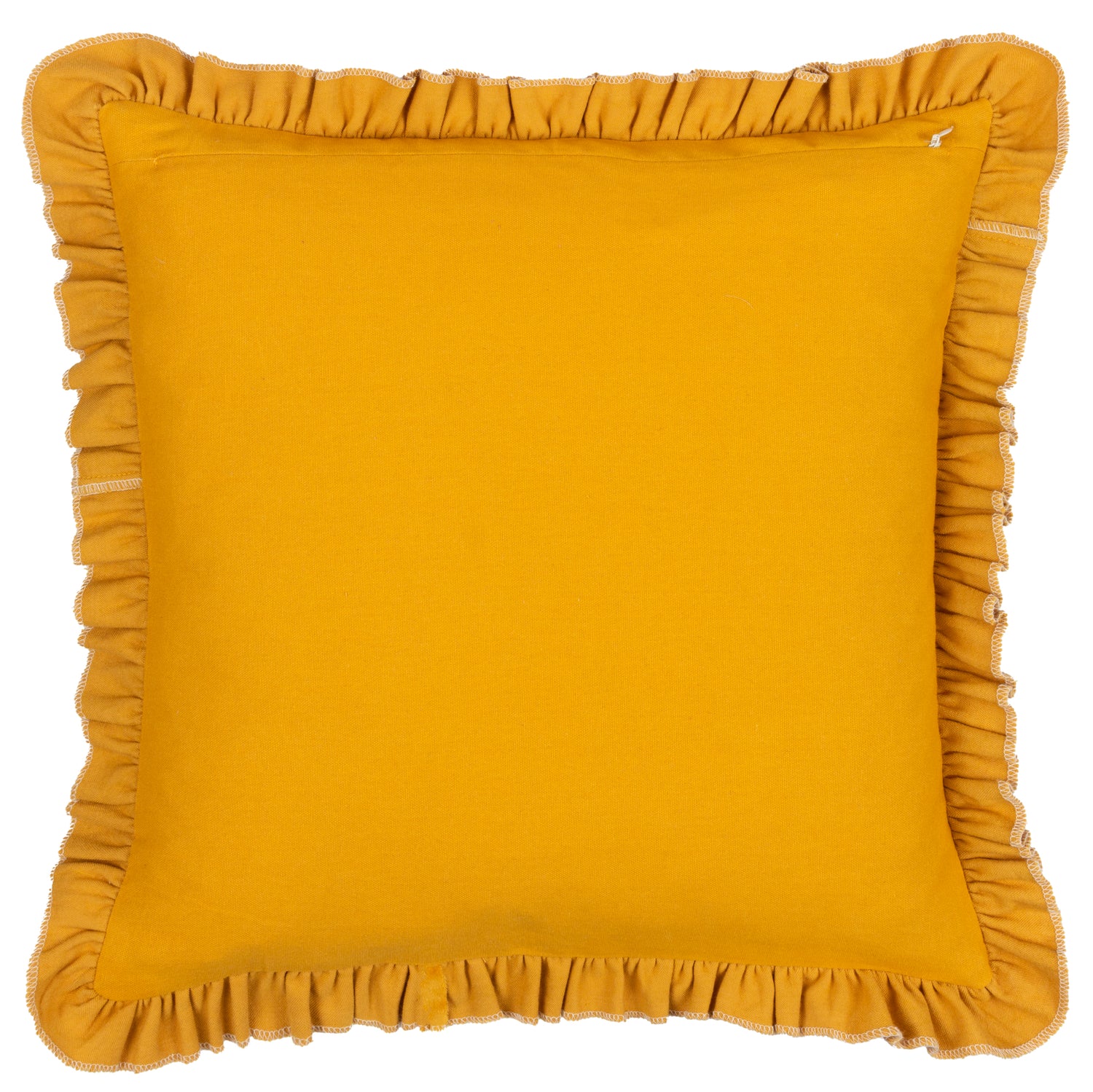 Daisy Frill Embroidered Filled Cushion 45cm x 45cm Gold