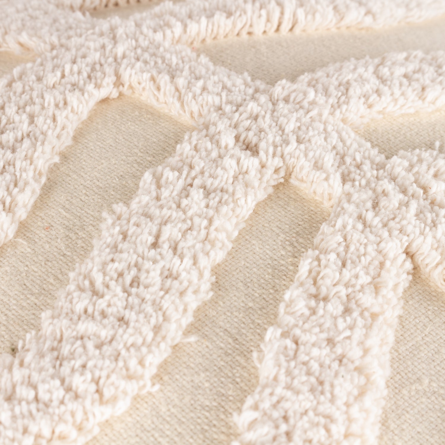 Furn Dakota Tufted Filled Cushion 45cm x 45cm Natural