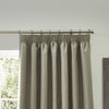 Furn. Dawn Textured Ready Made Pencil Pleat Blackout Curtains Natural