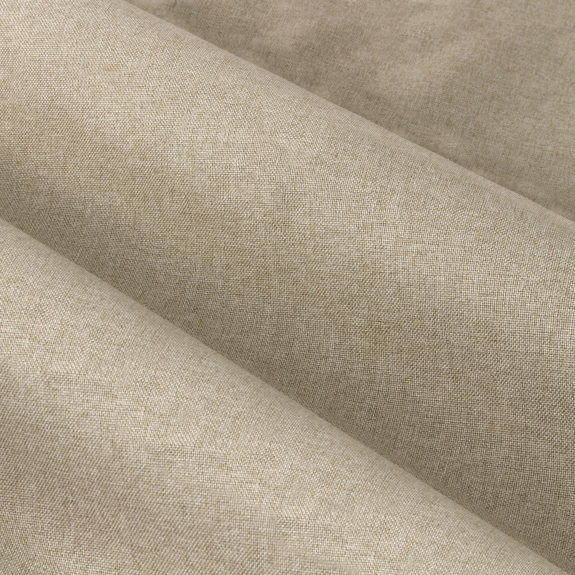 Furn. Dawn Textured Ready Made Pencil Pleat Blackout Curtains Natural