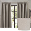 Furn. Dawn Textured Ready Made Pencil Pleat Blackout Curtains Linen
