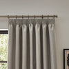 Furn. Dawn Textured Ready Made Pencil Pleat Blackout Curtains Linen