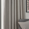Furn. Dawn Textured Ready Made Pencil Pleat Blackout Curtains Linen