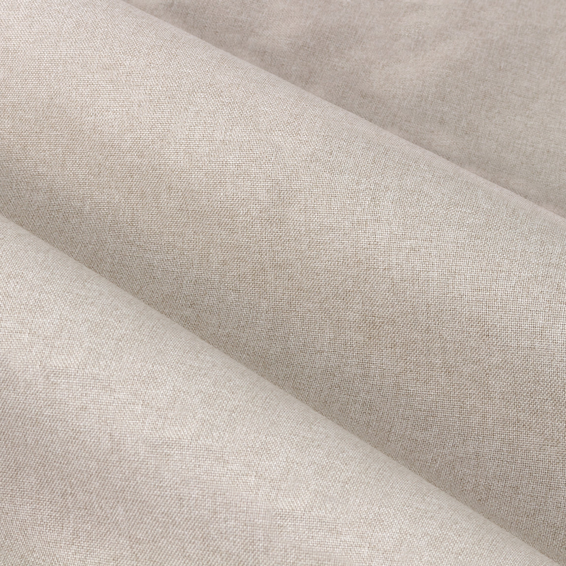 Furn. Dawn Textured Ready Made Pencil Pleat Blackout Curtains Linen