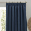 Furn. Dawn Textured Ready Made Pencil Pleat Blackout Curtains Midnight