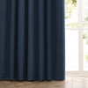Furn. Dawn Textured Ready Made Pencil Pleat Blackout Curtains Midnight