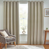 Furn Dawn Thermal Blackout Ready Made Eyelet Curtains Natural