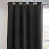 Furn. Dawn Textured Ready Made Eyelet Blackout Curtains Black
