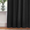 Furn. Dawn Textured Ready Made Eyelet Blackout Curtains Black