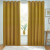 Furn Dawn Thermal Blackout Ready Made Eyelet Curtains Mustard