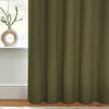 Furn. Dawn Textured Ready Made Eyelet Blackout Curtains Olive