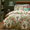 Dawson Ikat Reversible Duvet Cover Bedding Set Cedar Green