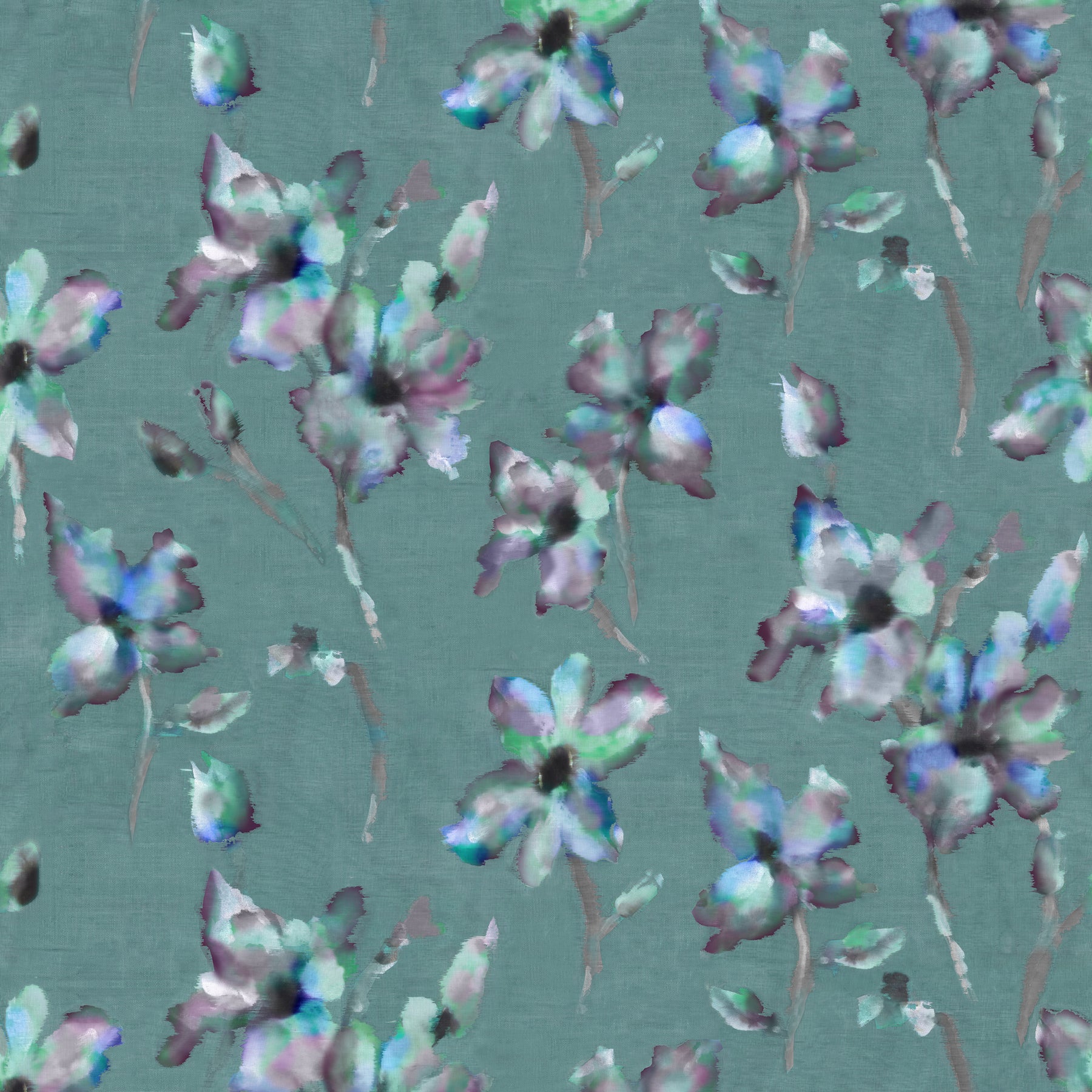 Voyage Maison Degas Printed Viscose Fabric Azurite