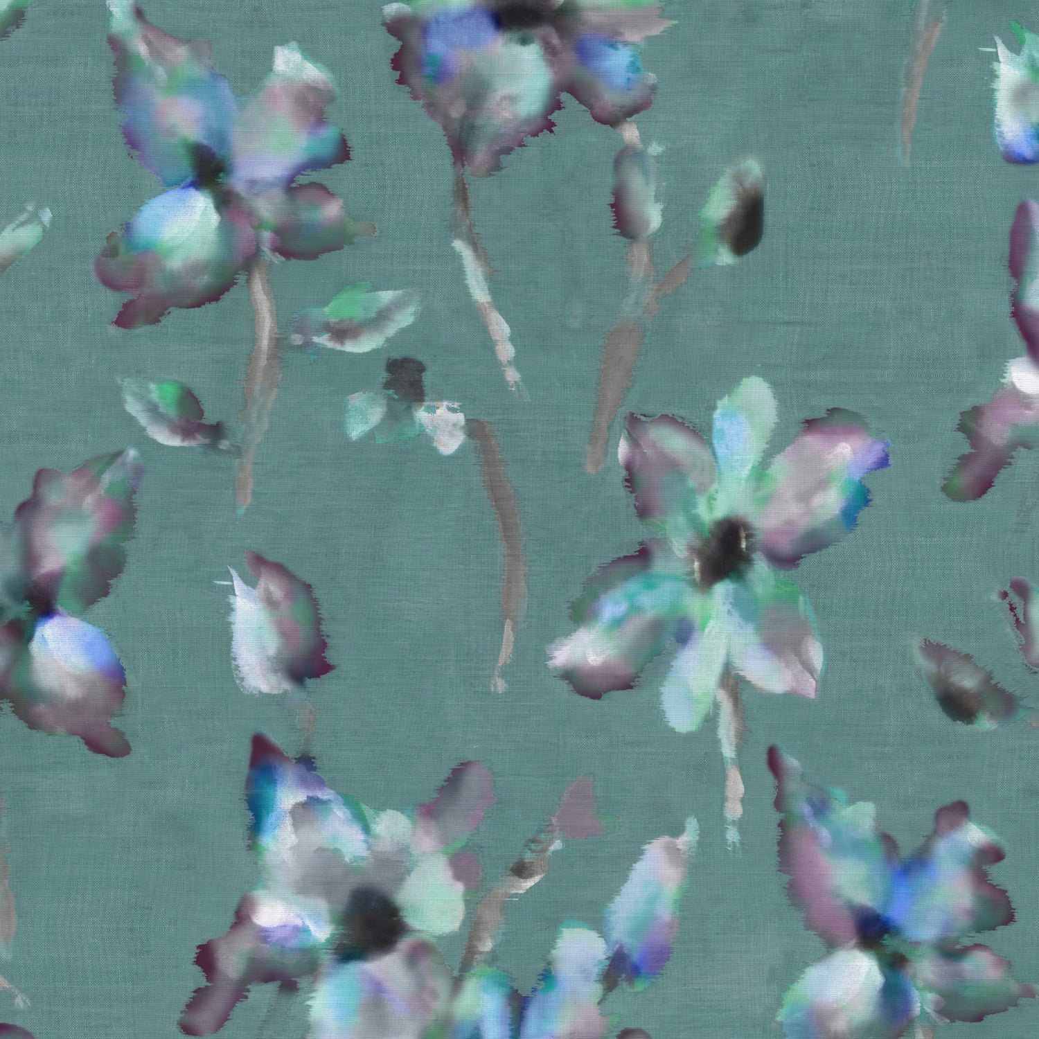 Voyage Maison Degas Printed Viscose Fabric Azurite