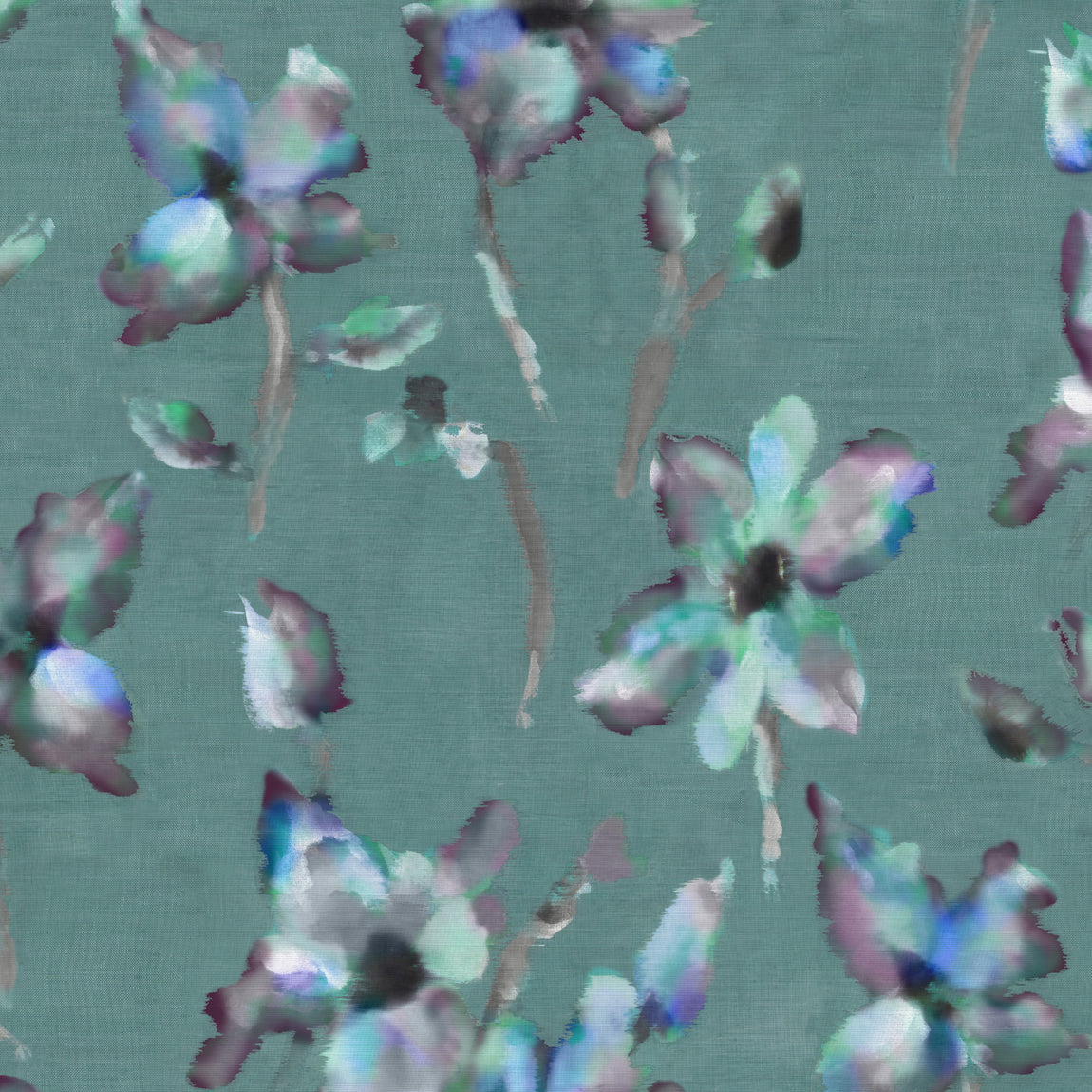 Voyage Maison Degas Printed Viscose Fabric Azurite