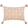 Delphine Floral Tasselled Filled Cushion 40cm x 60cm Coral