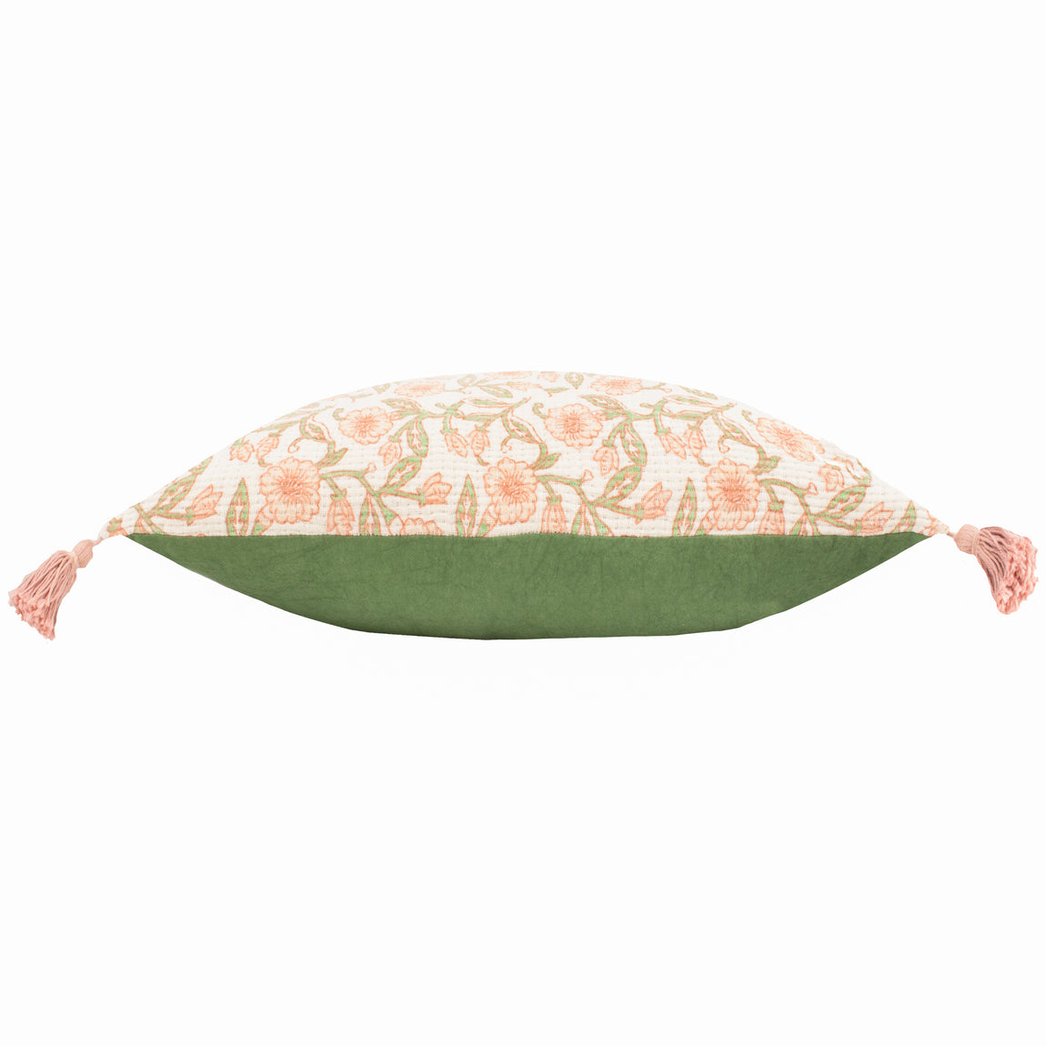 Delphine Floral Tasselled Filled Cushion 40cm x 60cm Coral