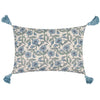 Delphine Floral Tasselled Filled Cushion 40cm x 60cm Delph Blue