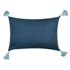 Delphine Floral Tasselled Filled Cushion 40cm x 60cm Delph Blue