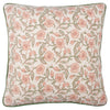 Delphine Floral Piped Filled Cushion 50cm x 50cm Coral