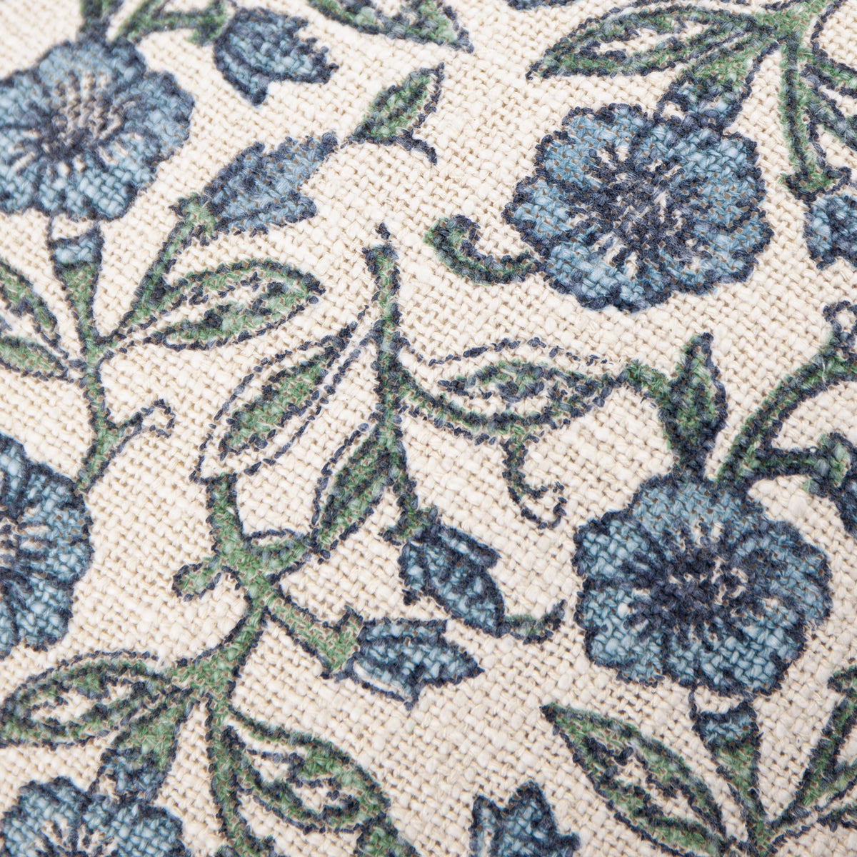 Delphine Floral Piped Filled Cushion 50cm x 50cm Delph Blue