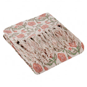 Delphine Cotton 130cm x 70cm Throw Coral