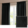 Furn Ultimate Velvet Ready Made Blackout Curtains Black