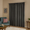 Furn Ultimate Velvet Ready Made Blackout Curtains Charcoal