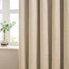 Furn Ultimate Velvet Ready Made Blackout Curtains Natural