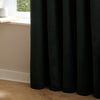Furn Ultimate Velvet Ready Made Eyelet Blackout Curtains Black