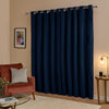 Furn Ultimate Velvet Ready Made Eyelet Blackout Curtains Royal