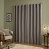 Furn Ultimate Velvet Ready Made Eyelet Blackout Curtains Silver