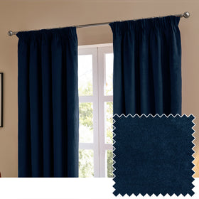 Furn Ultimate Velvet Ready Made Blockout Curtains Royal