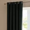 Furn Ultimate Velvet Ready Made Eyelet Blockout Curtains Black
