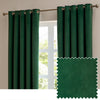 Furn Ultimate Velvet Ready Made Eyelet Blockout Curtains Emerald
