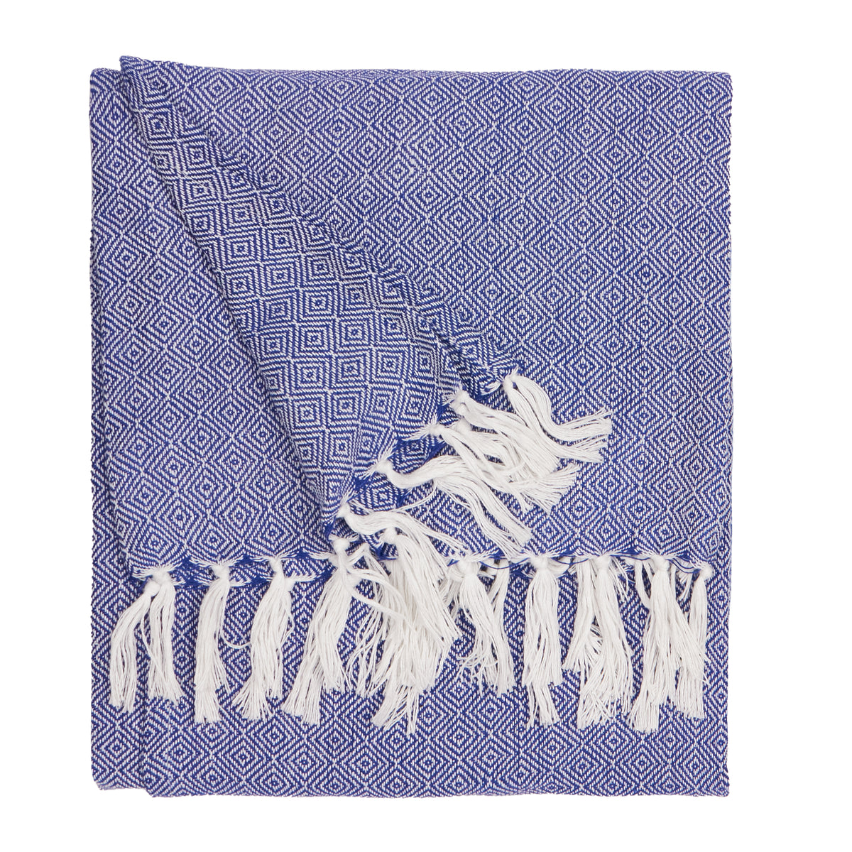 Furn Dessa Woven Outdoor Throw 130cm x 180cm Cobalt
