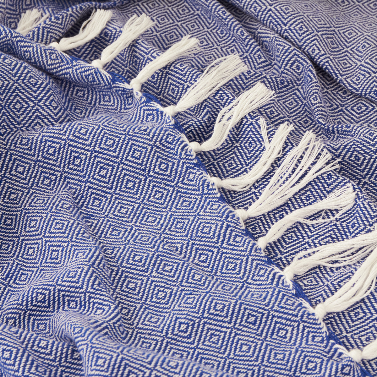 Furn Dessa Woven Outdoor Throw 130cm x 180cm Cobalt