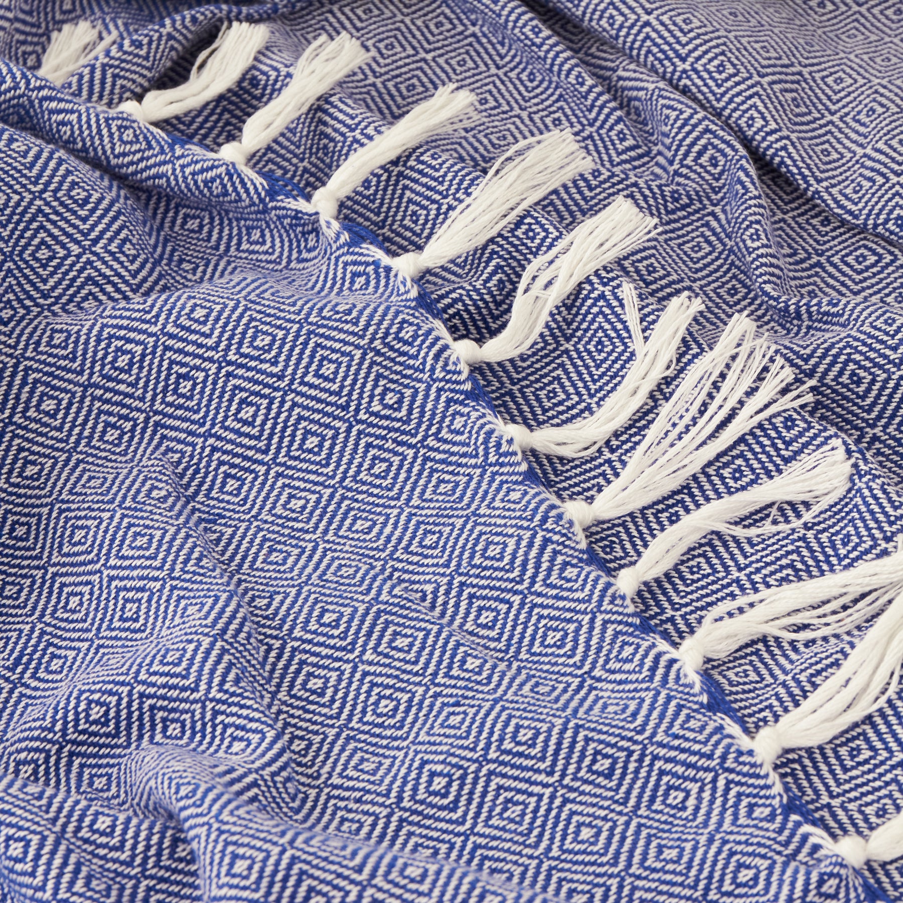 Furn Dessa Woven Outdoor Throw 130cm x 180cm Cobalt